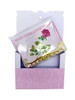 SET OF 3 - Red Rose Stem Portfolio Boxed Note Cards by Carol Wilson. 10 embossed 4x5 Die-Cut Notecards and Matching Envelopes in Decorative Gift Box with Magnetic Flap. NCP2229
