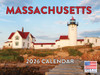 Massachusetts Calendar 2026 Wall 12 Month Monthly MA Scenic Souvenirs Themed Gifts | American Made In The USA