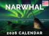 Narwhal Calendar 2026 Monthly Wall Calender 12 Month | American Made In The USA