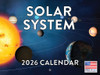 Solar System Calendar 2026 Planets Space Kids Monthly Wall Calender 12 Month | American Made In The USA