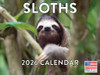 Sloth Calendar 2026 Wall 12 Month Sloths Gifts For Sloth Lovers Women Men Monthly Calender| American Made In The USA