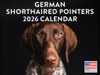 German Shorthaired Pointer Calendar 2026 Wall 12 Month Monthly GSP Gifts For German Shorthaired Pointer Lovers Women Men Mom Dad | American Made In The USA