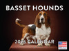 Basset Hound Calendar 2026 Wall 12 Month Monthly Basset Hounds Gifts For Basset Hound Lovers Women Men Mom Dad | American Made In The USA