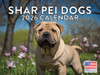 Shar Pei Calendar 2026 Wall 12 Month Monthly Shar Peis Gifts For Shar Pei Lovers Women Men Mom Dad | American Made In The USA