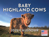 Baby Highland Cow Calendar 2026 Wall Cows Gifts For Cow Lovers Monthly Calender 12 Month | American Made In The USA