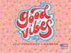 Good Vibes Wall Calendar 2027 Teen Girls Tween Women Manifesting Monthly Calender 12 Month