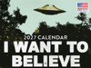 I Want to Believe UFO Calendar 2027 Aliens Monthly Wall Calender 12 Month