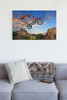 Motocross Rider Freestyle Stunt Modern Decor for Room Bedroom Man Cave Playroom Dirt Bike Poster for Teens and Boy Room Decor Extreme Sports Wall Art Men Gift Cool Wall Decor Art Print Poster 18x12