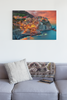 Italy Cinque Terre Manarola Cliff Homes Wall Art Poster Room Home Office Decor Bedroom Almafi Coast Modern Wall Decor Beautiful Landscape Travel Poster Gift Cool Wall Art Print Poster 18x12