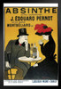 Leonetto Cappiello Absinthe J Edouard Pernot 1902 Vintage Liquor Ad French Spirit Advertising Couple Drinking at Paris Cafe Black Wood Framed Art Poster 14x20