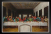 Leonardo Da Vinci Last Supper Jesus Poster 12 Apostles Holy Communion Painting Circa 1495 Black Wood Framed Art Poster 14x20