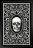 Human Skull Playing Card Design Art Print Black Wood Framed Poster 14x20