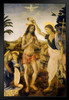 Leonardo da Vinci The Baptism of Christ Art Print Black Wood Framed Poster 14x20