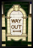 Way Out London Underground Exit Sign Wall Tiles Black Wood Framed Art Poster 14x20