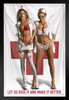 Let Us Kiss It And Make It Better Hot Nurses Funny Black Wood Framed Art Poster 14x20