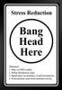 Bang Head Here Stress Reduction Funny Black Wood Framed Poster 14x20