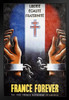 France Forever French Resistance Vintage World War II Propaganda Black Wood Framed Art Poster 14x20