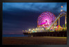 Santa Monica Pier Pacific Roller Coaster Santa Monica California Photo Photograph Black Wood Framed Art Poster 20x14