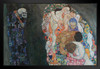 Gustav Klimt Death and Life Gothic Reaper Art Nouveau Prints and Posters Gustav Klimt Canvas Wall Art Fine Art Wall Decor Women Landscape Abstract Painting Black Wood Framed Art Poster 20x14