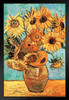 Vincent Van Gogh Vase With Twelve Sunflowers Van Gogh Wall Art Impressionist Painting Style Nature Spring Flower Wall Decor Vase Bouquet Poster Romantic Artwork Black Wood Framed Art Poster 14x20