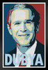 President George W. Bush Dubya Black Wood Framed Art Poster 14x20