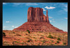 West Mitten Buttes Monument Valley Arizona Photo Art Print Black Wood Framed Poster 20x14