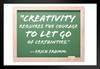 Creativity Requires the Courage to Let Go Erich Fromm Art Print Black Wood Framed Poster 20x14