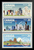 Canadian Cities Edmonton Calgary Quebec Travel Stamps Black Wood Framed Art Poster 14x20