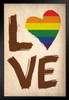 Love Is Love Is Love Black Wood Framed Art Poster 14x20