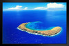 Aerial View Molokini Crater Maui Hawaiian Islands Photo Black Wood Framed Art Poster 20x14