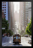 Cable Car on San Francisco California Street Photo Black Wood Framed Art Poster 14x20