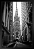 Trinity Church From Wall Street Lower Manhattan New York City NYC Photo Art Print Black Wood Framed Poster 14x20