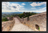 Cloudy Sky Above the Great Wall of China Photo Art Print Black Wood Framed Poster 20x14