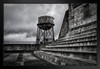 Loneliness Water Tower Alcatraz San Francisco Bay Photo Art Print Black Wood Framed Poster 20x14