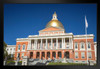 Massachusetts State House Capitol Boston Photo Black Wood Framed Art Poster 20x14