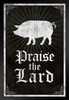 Praise the Lard Humor Black Funny Pig Prints Wall Art Pig Pictures for Walls Pig Art Print Pig Pictures Wall Decor Print Butcher Paper Butcher Cuts Wall Art Black Wood Framed Art Poster 14x20