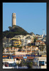 Coit Tower in San Francisco Photo Art Print Black Wood Framed Poster 14x20