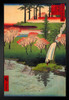 Utagawa Hiroshige Chiyogaike Pond Meguro River Japanese Art Poster Traditional Japanese Wall Decor Hiroshige Woodblock Landscape Artwork Nature Asian Print Decor Black Wood Framed Art Poster 14x20