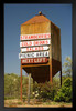 Signs Advertising on Rusty Silo Rural California Photo Art Print Black Wood Framed Poster 14x20