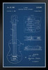 Les Paul Electric Guitar Pickup Sketch Official Patent Blueprint Black Wood Framed Poster 14x20