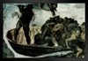 Michelangelo Gothic The Last Judgment Fine Art Realism Artwork Michelangelo Prints Biblical Drawings Portrait Painting Wall Art Renaissance Posters Dark Black Wood Framed Art Poster 20x14