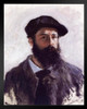 Claude Monet Self Portrait With Beret 1886 Art Impressionist Art Posters Claude Monet Prints Nature Landscape Painting Claude Monet Canvas Wall Art French Decor Black Wood Framed Art Poster 14x20