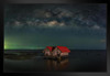 Milky Way over Abandoned House in Thailand Photo Art Print Black Wood Framed Poster 20x14