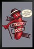 Dapper Dogs A Gentlemans Weiner Vintage Advertising Art Print Black Wood Framed Poster 14x20