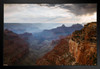 Sunset over North RIm Grand Canyon National Park Photo Art Print Black Wood Framed Poster 20x14
