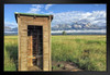 Outhouse with a View Grand Teton National Park Photo Art Print Black Wood Framed Poster 20x14