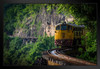 Diesel Locomotive Moving Along Tracks Thailand Railway Photo Art Print Black Wood Framed Poster 20x14