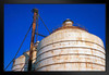 Weathered Grain Silos in Waco Texas Photo Art Print Black Wood Framed Poster 20x14