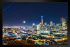 Super Moon over San Francisco California Photo Art Print Black Wood Framed Poster 20x14