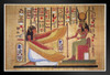 Egyptian Hieroglyphics Isis With Horned Crown Ancient Black Wood Framed Art Poster 14x20